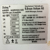 Bbraun Dialog+ Evo Dialysis image 3